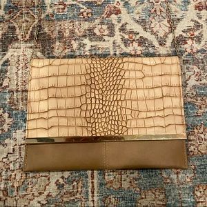 Snakeskin Camel Clutch/Crossbody Bag